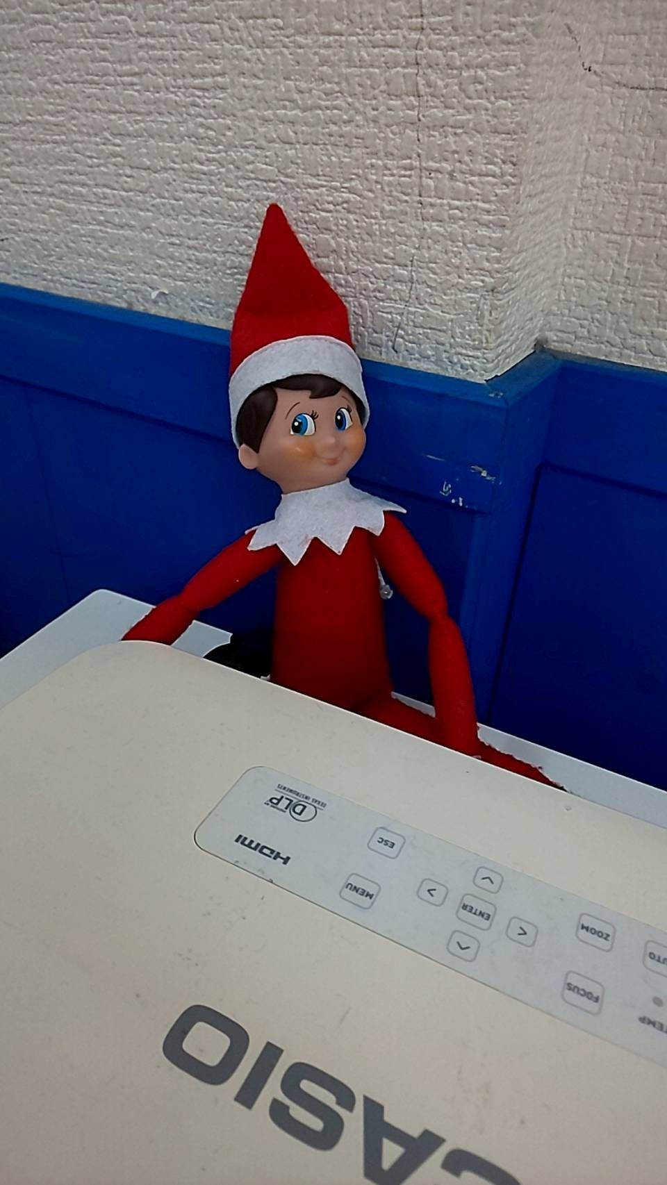 Elfie -- Santa's elf came to our school