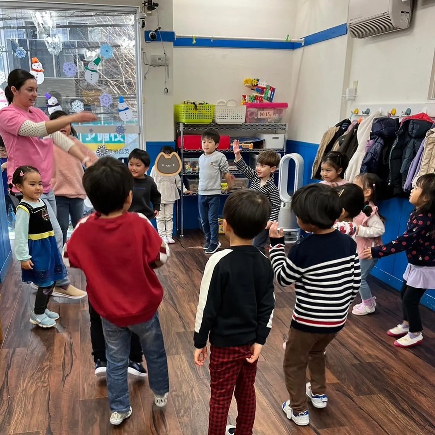 Kinder class with Ms. Shaina