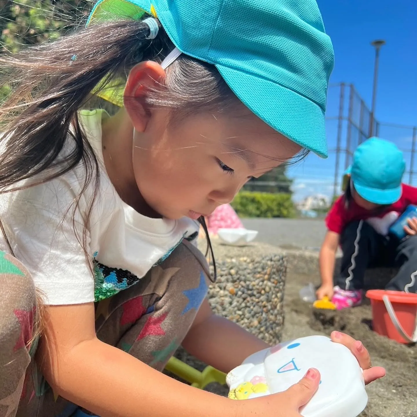 Kinder class at the park 