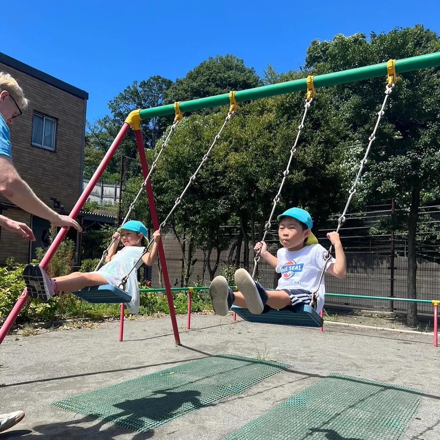 Kinder class at the park 