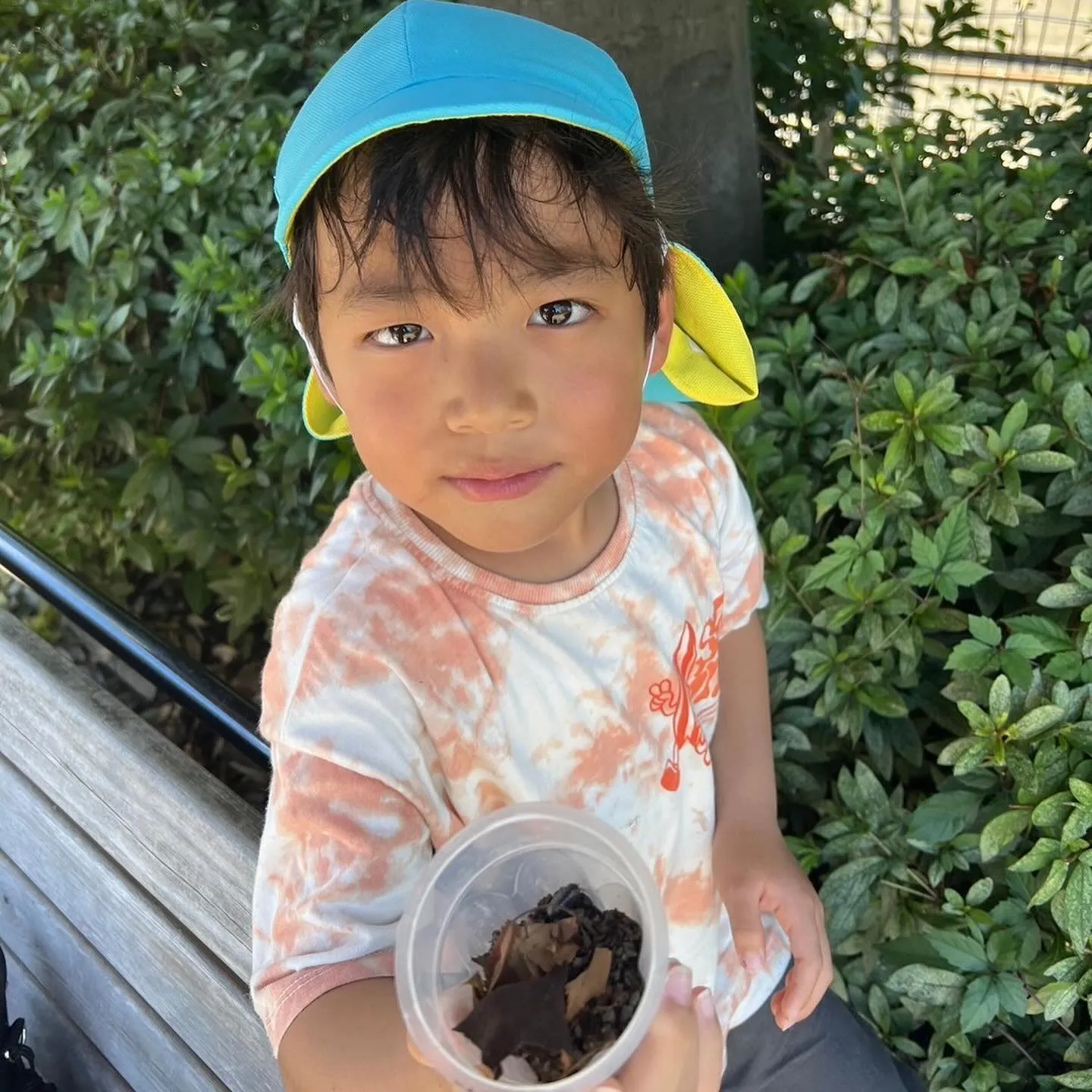 Kinder class at the park 