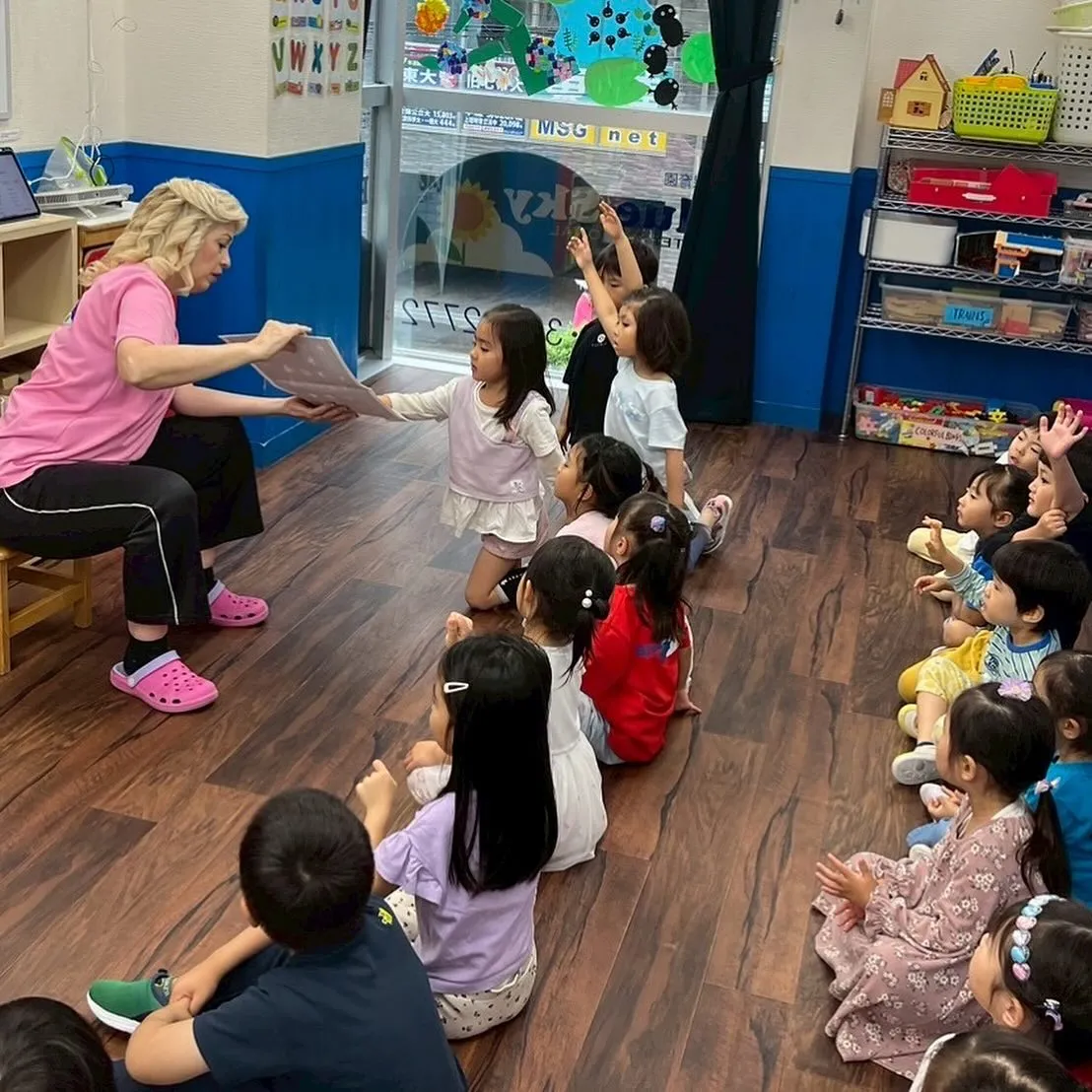 Kinder class with Ms. Marina