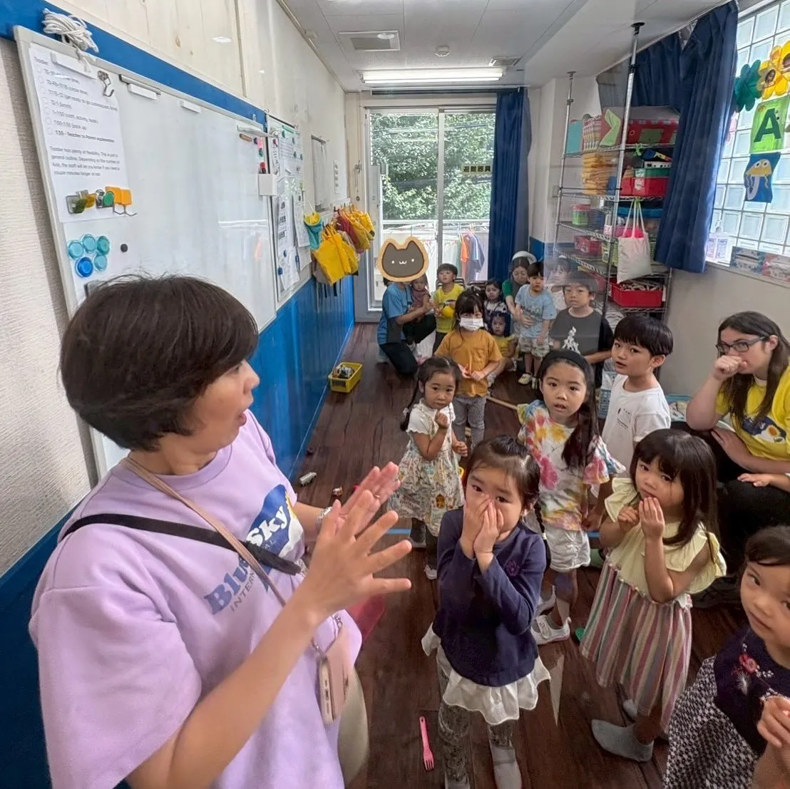 不審者の避難訓練をしました