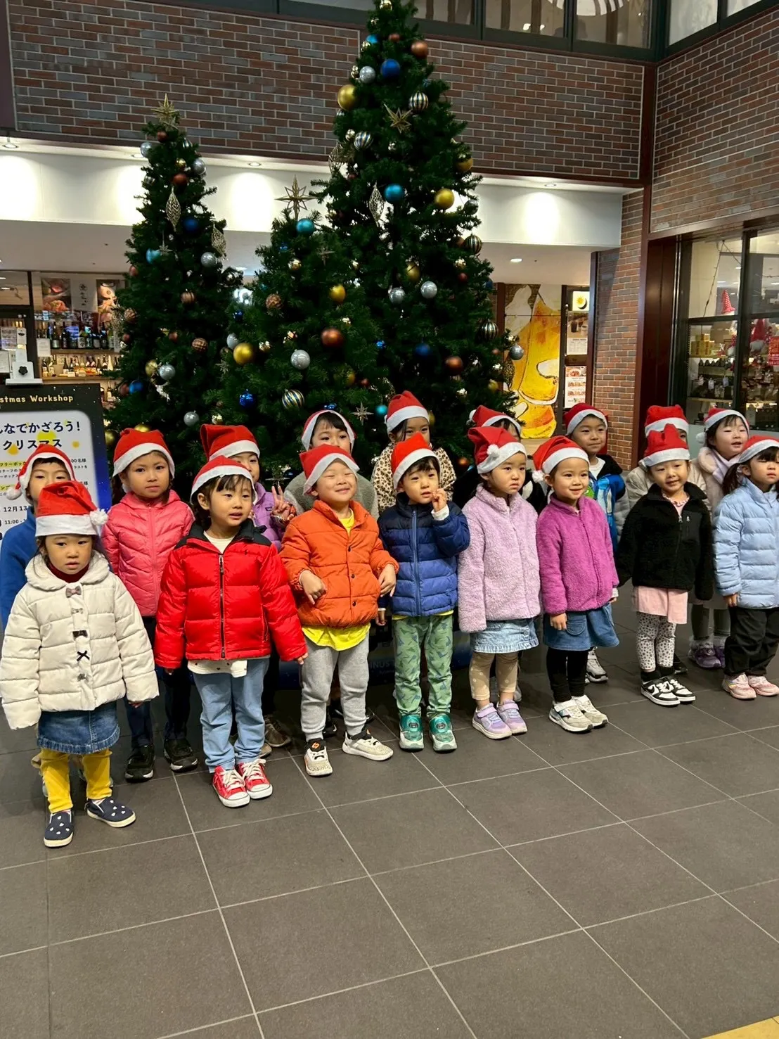 Our adorable little Santas too...