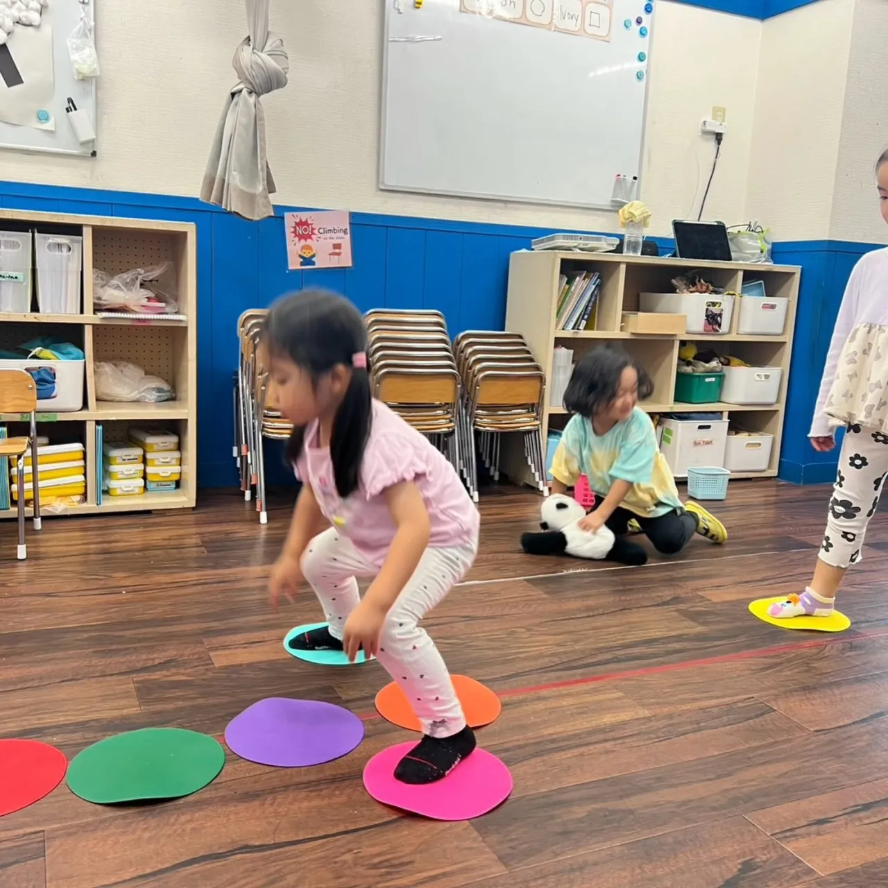 Snack time and free play time 