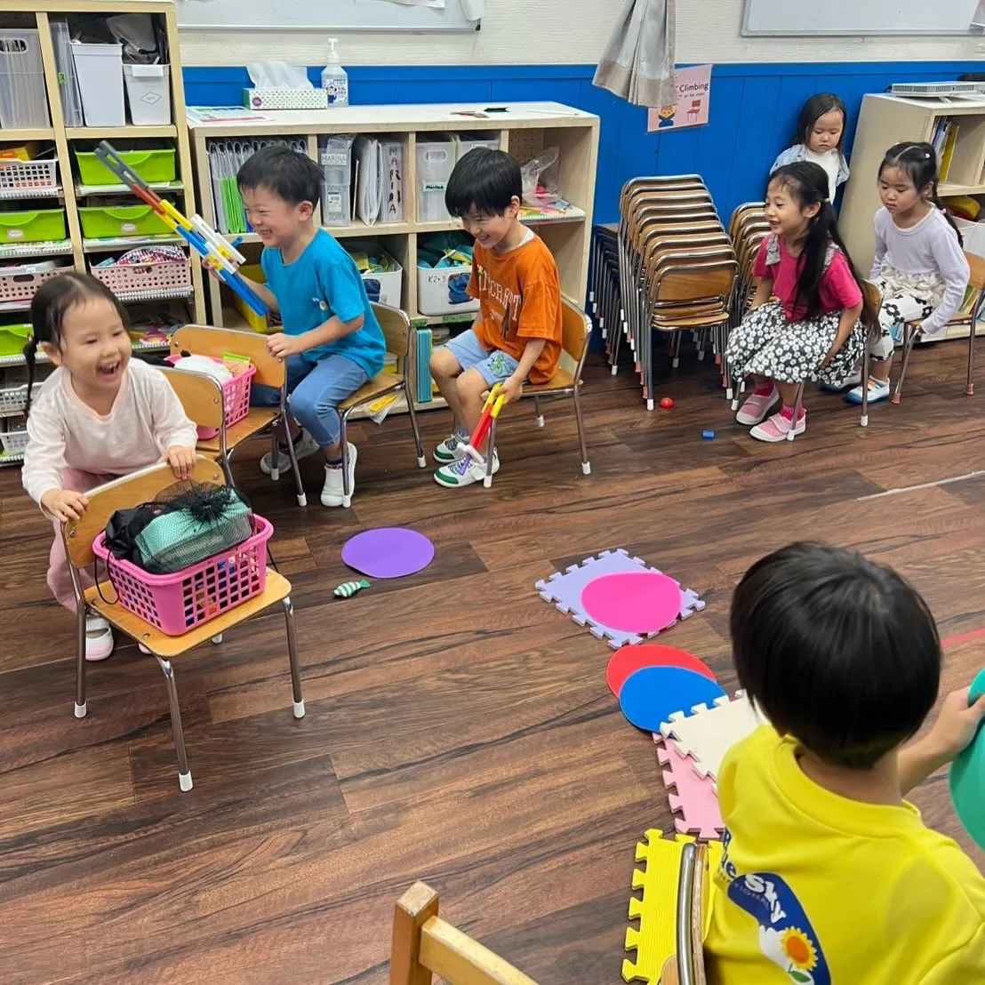 Snack time and free play time 
