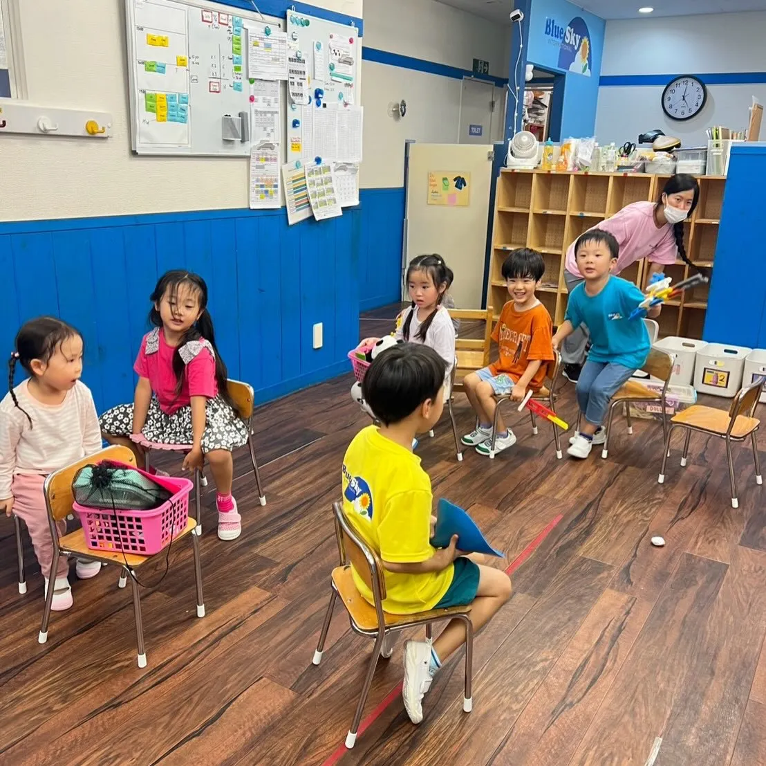 Snack time and free play time 