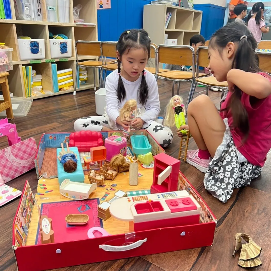 Snack time and free play time 