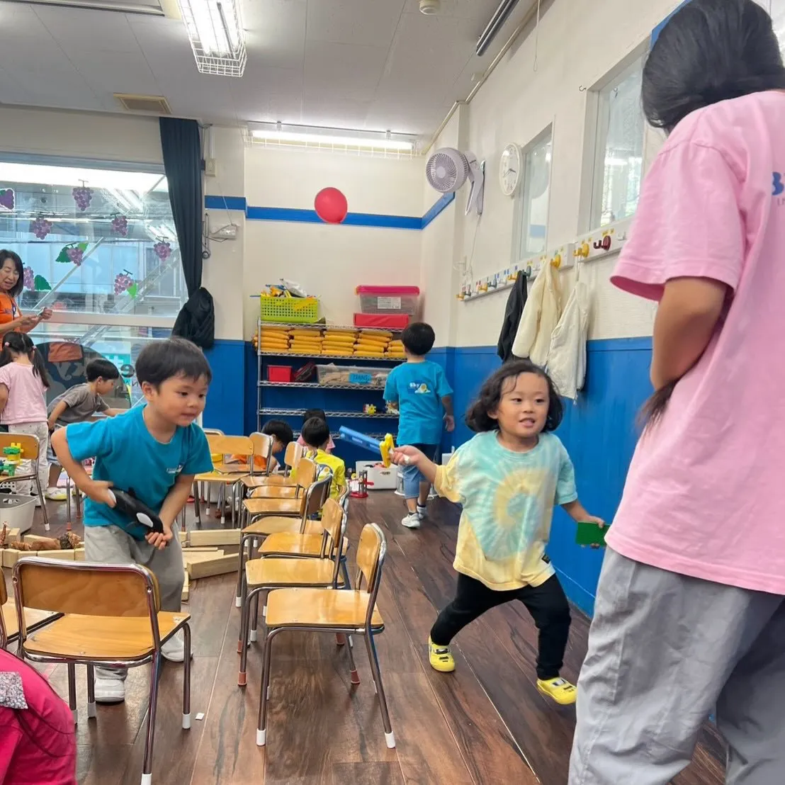 Snack time and free play time 